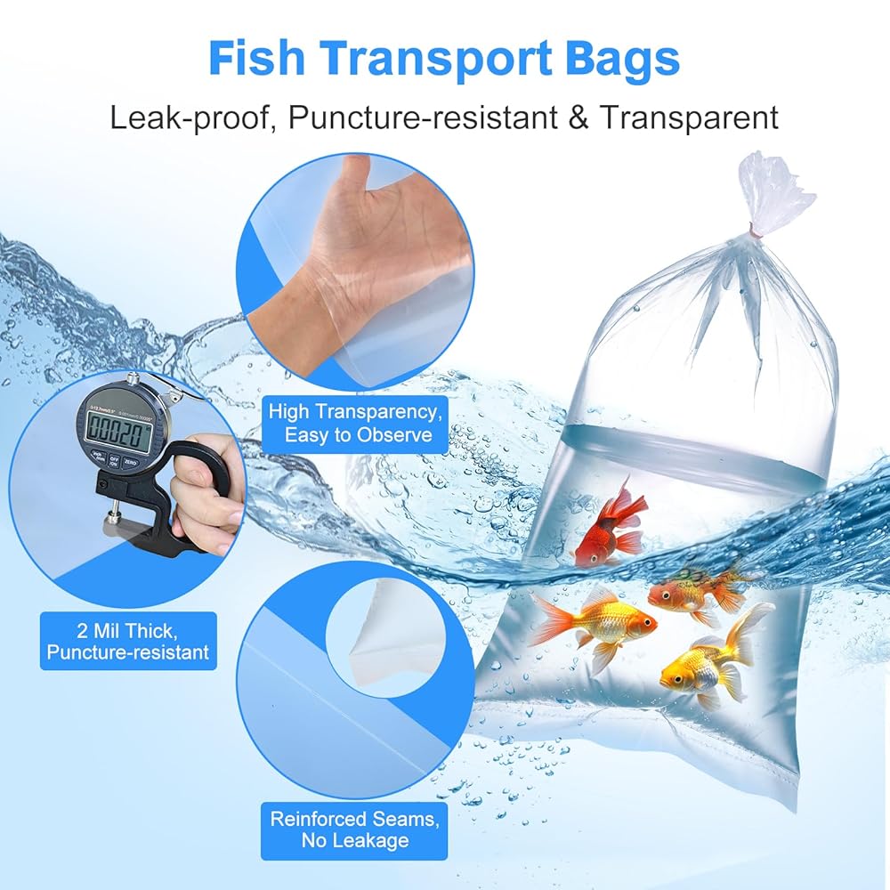 fish福袋　FL clear Amazon.com : Xsourcer Aquarium Fish Bags, Clear